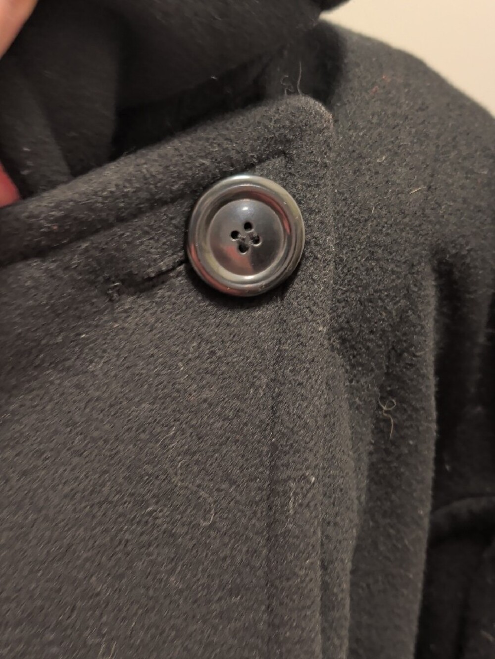 BRAETAN 2X Women's Pre-Owned Black Wool Peacoat - Timeless Double-Breasted - Picture 9 of 15